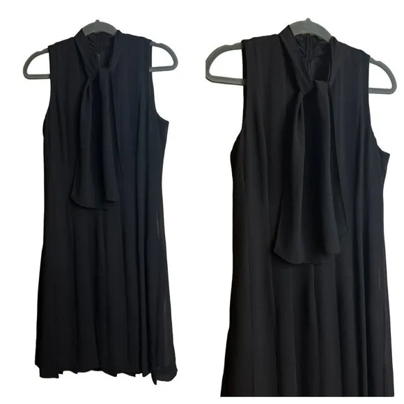 Cynthia Howie Maggy Boutique Ladies Neck Tie Sleeveless Little Black Dress SZ 6 - Image 2