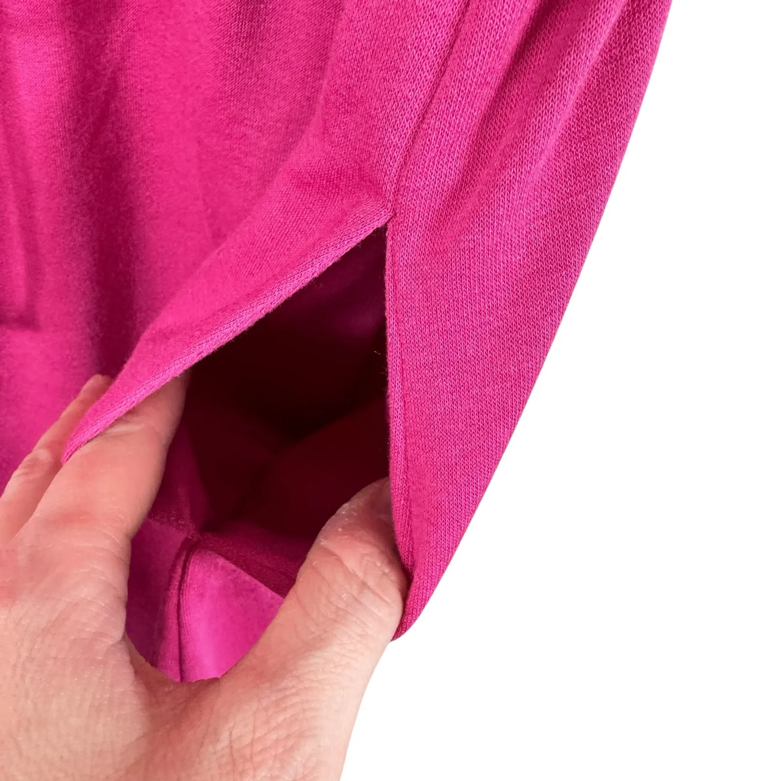 Adyson Parker Bright Pink Flutter Sleeve Knee Length Sun Dress Pockets Size XL - Image 4