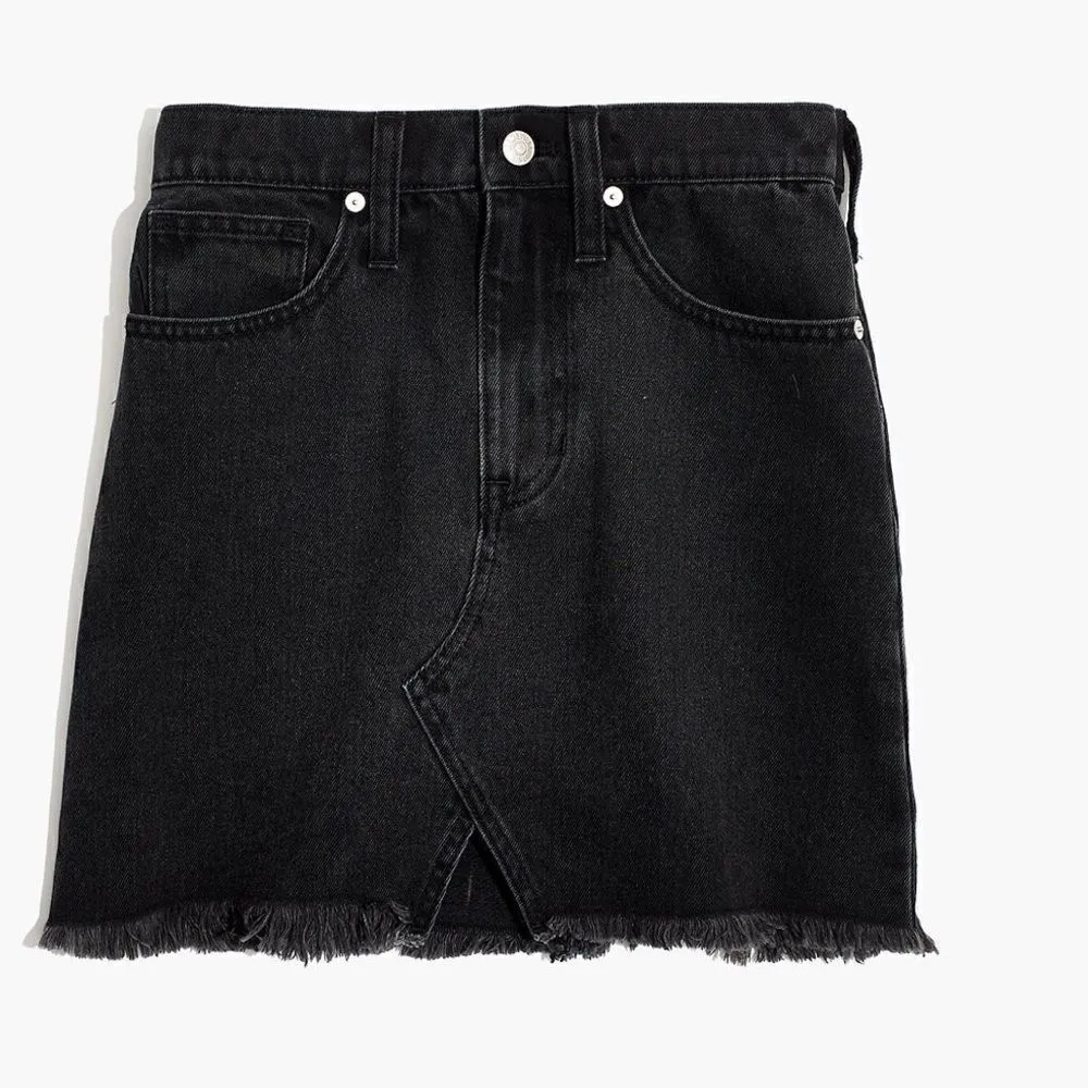 NWT Madewell Rigid Denim A-Line Mini Skirt size 0 - Image 5