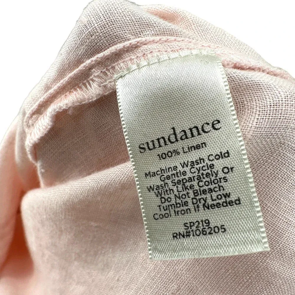 Sundance Warm Breeze Tunic‎ Pintuck Top Pink Linen Petite Size Small PS - Image 11
