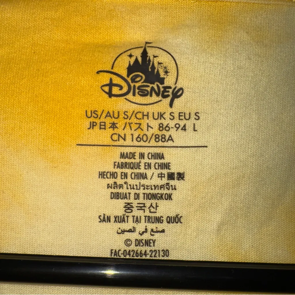 Disney Women's Yellow Retro Graphic Short Sleeve Crop Top size small - Image 5