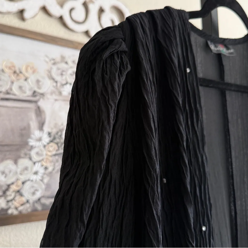 Black High Low Open Front Cardigan Women’s Size XL High Low Layering Piece - Image 4