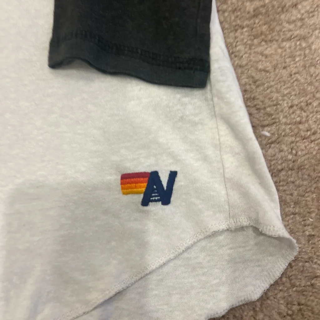 Aviator Nation Rare Black and White Aspen Jazz Snowmass Long Sleeve Baseball Tee - Image 2