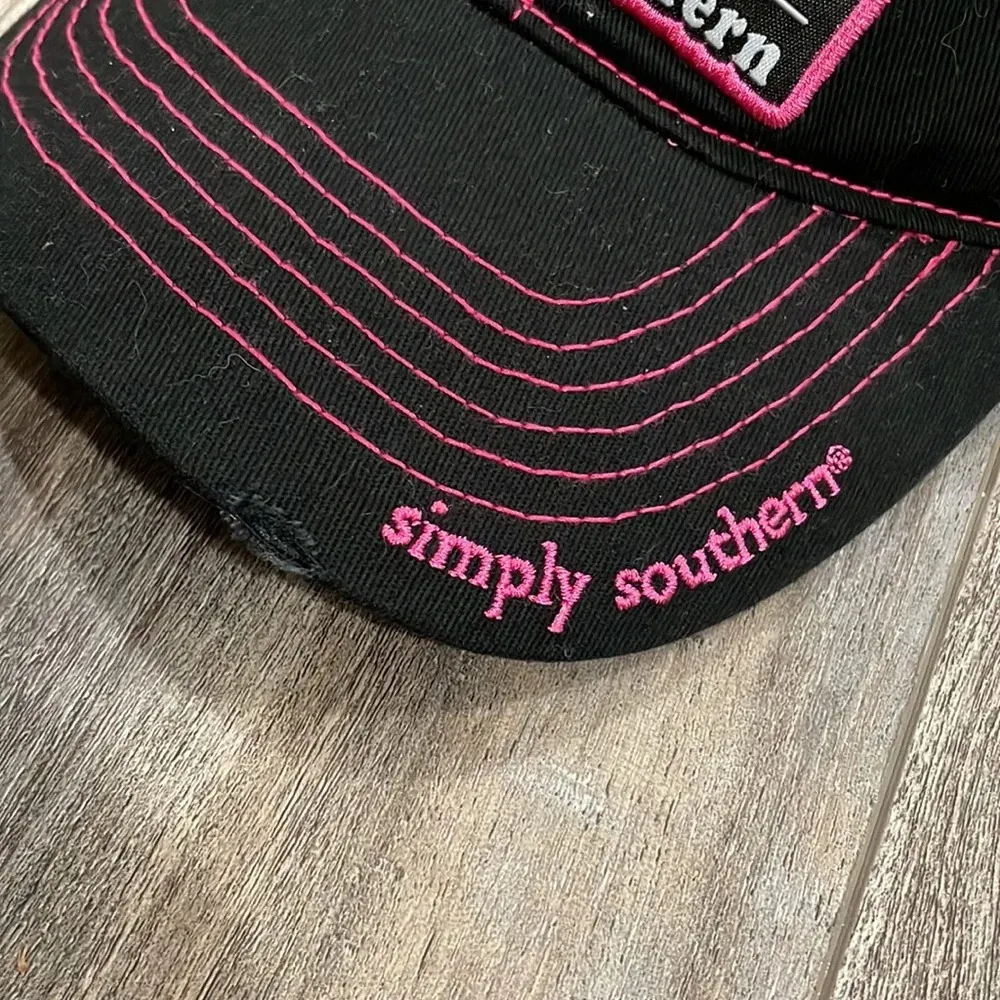 SIMPLY SOUTHERN Baseball Cap Hat Ladies Pink Adjustable Trucker - Image 3