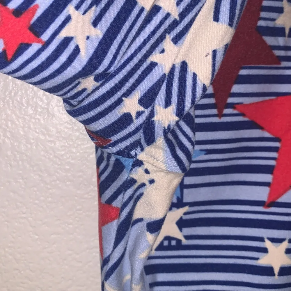 Lularoe red white & blue USA stars Fourth of July casual leggings - Image 6