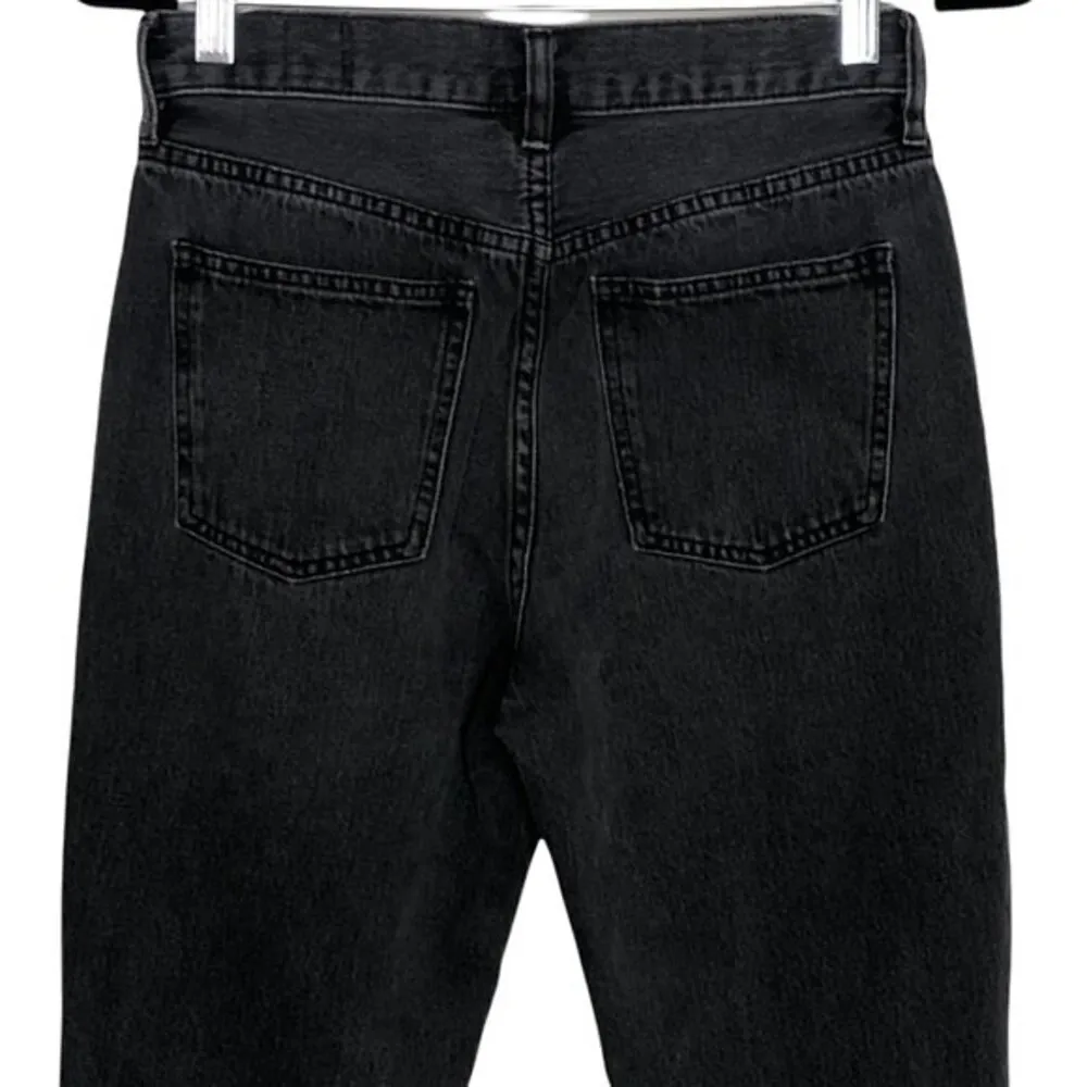 Free People Blossom Rigid Skinny Jeans Black Women’s Size 27 High Rise Raw Hem - Image 7