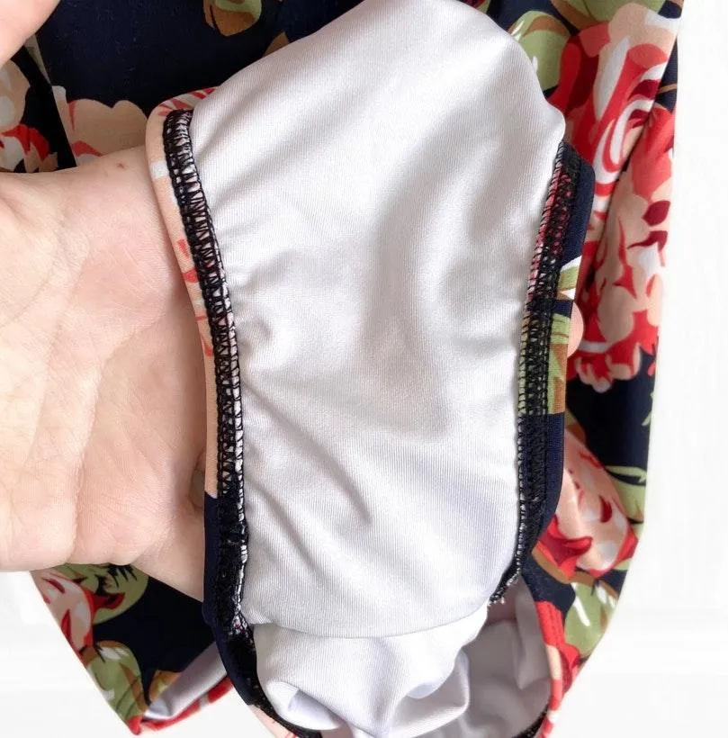 COCOSHIP Retro Floral One Piece Backless Swimsuit - Image 9