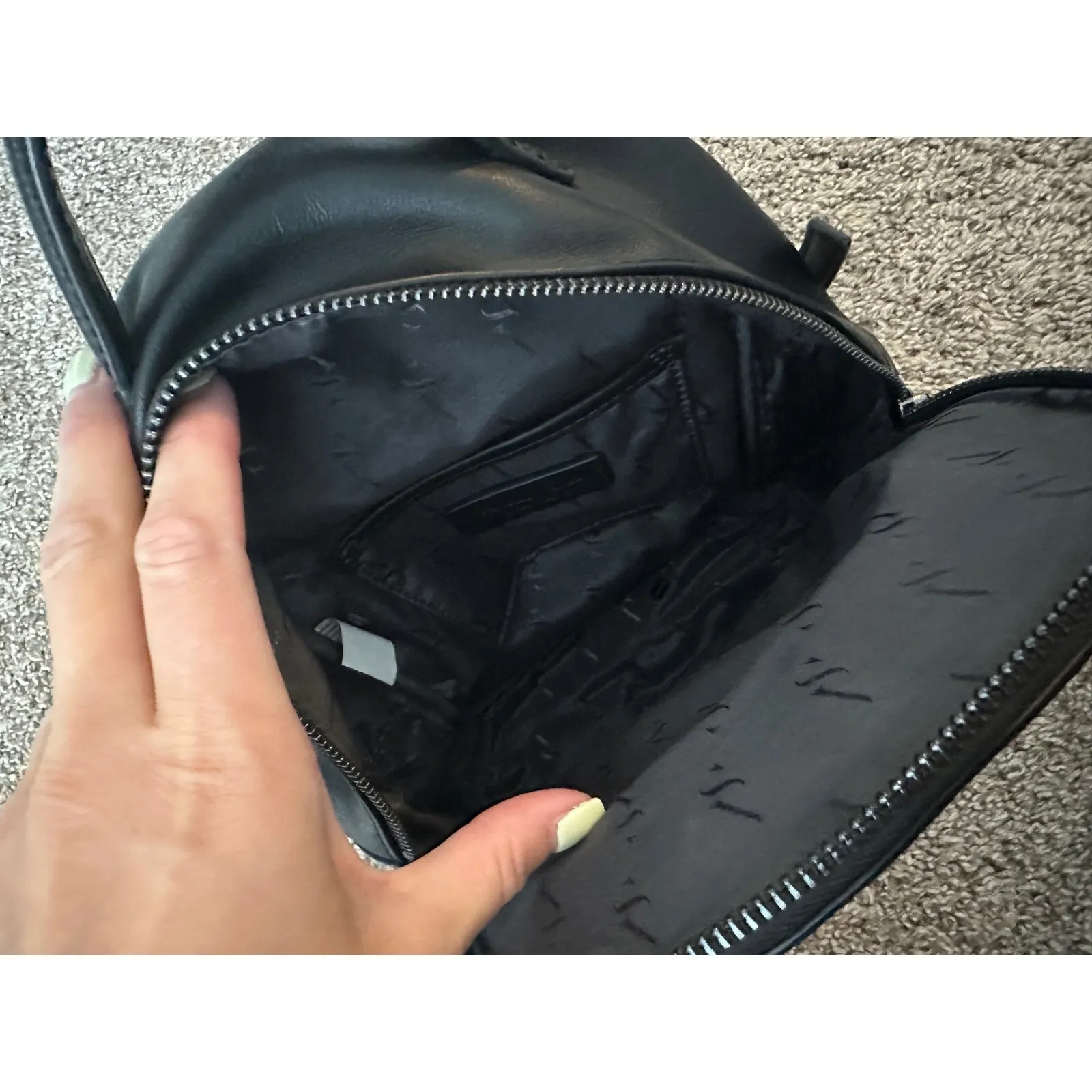 Simply Vera Vera Wang Mini Backpack Convertible Straps Black‎ Purse - Image 3