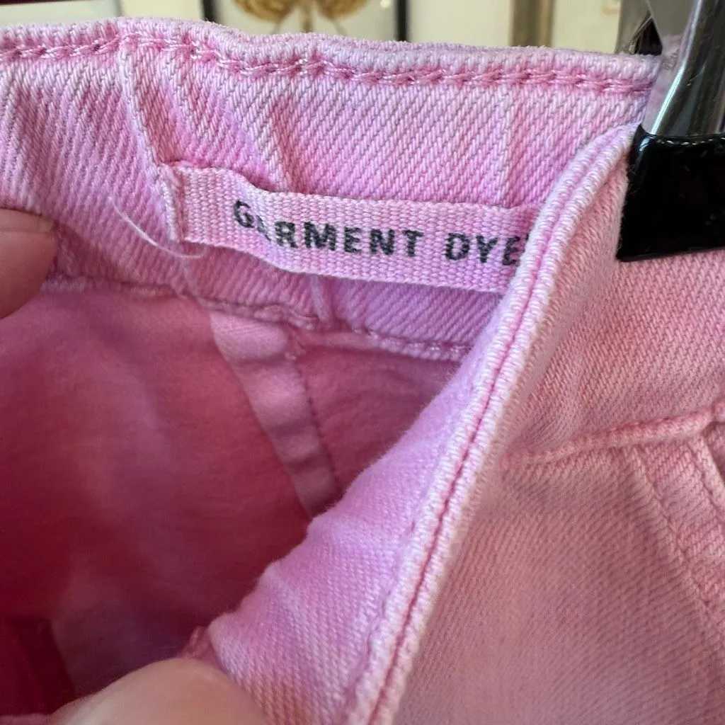 Judy Blue High Rise Garment Dyed Pink Denim Joggers 3 26 - Image 8