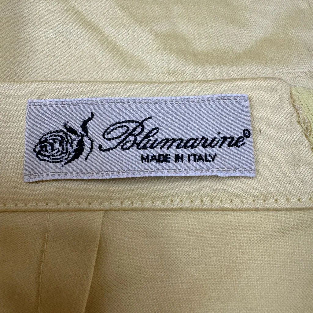 Blumarine Vintage Y2K Skirt Pastel Lemon Yellow with Bows size IT 38 US 2 XS - Image 2