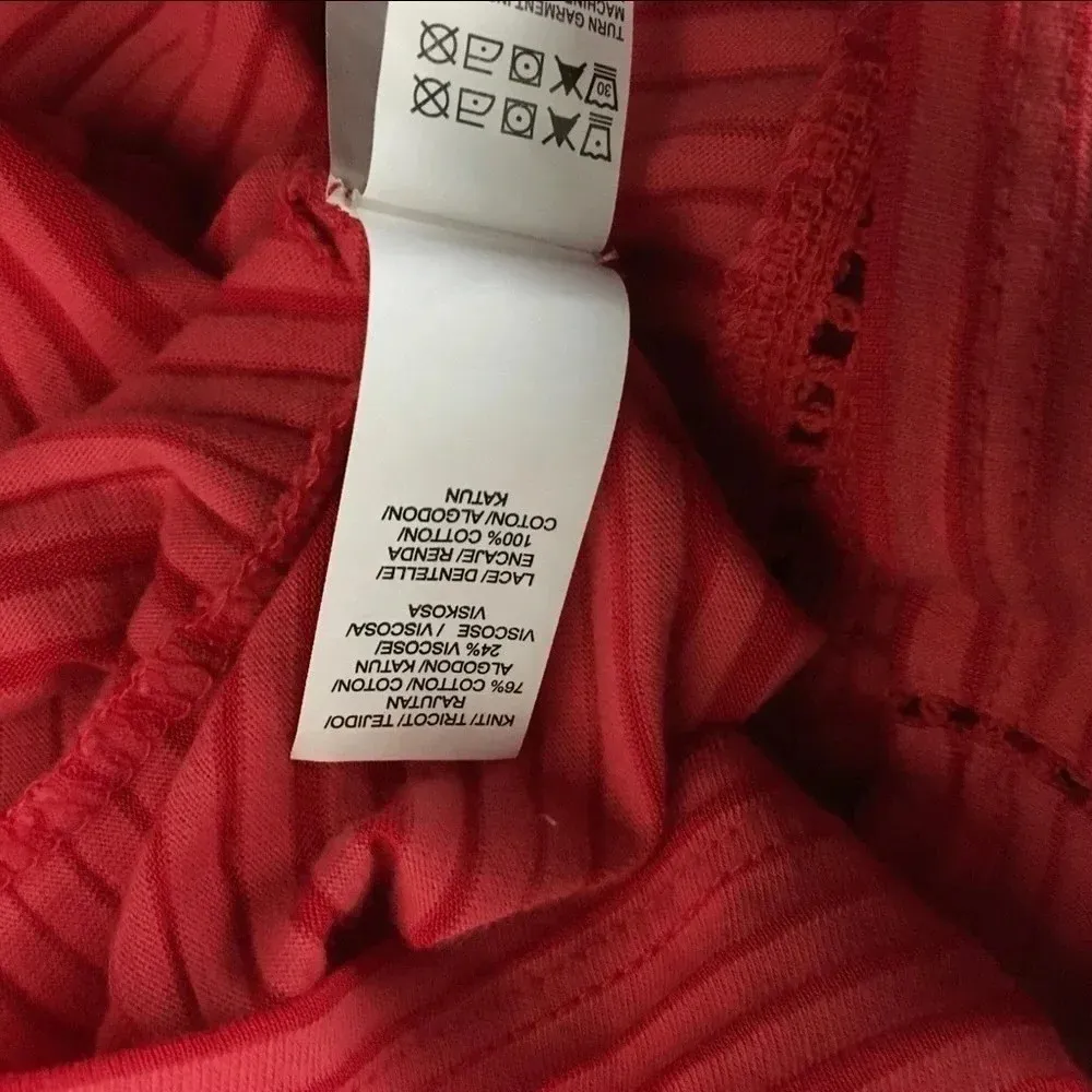 Lucky Brand Striped‎ Crochet Lace Knit Top Size XS - Image 5