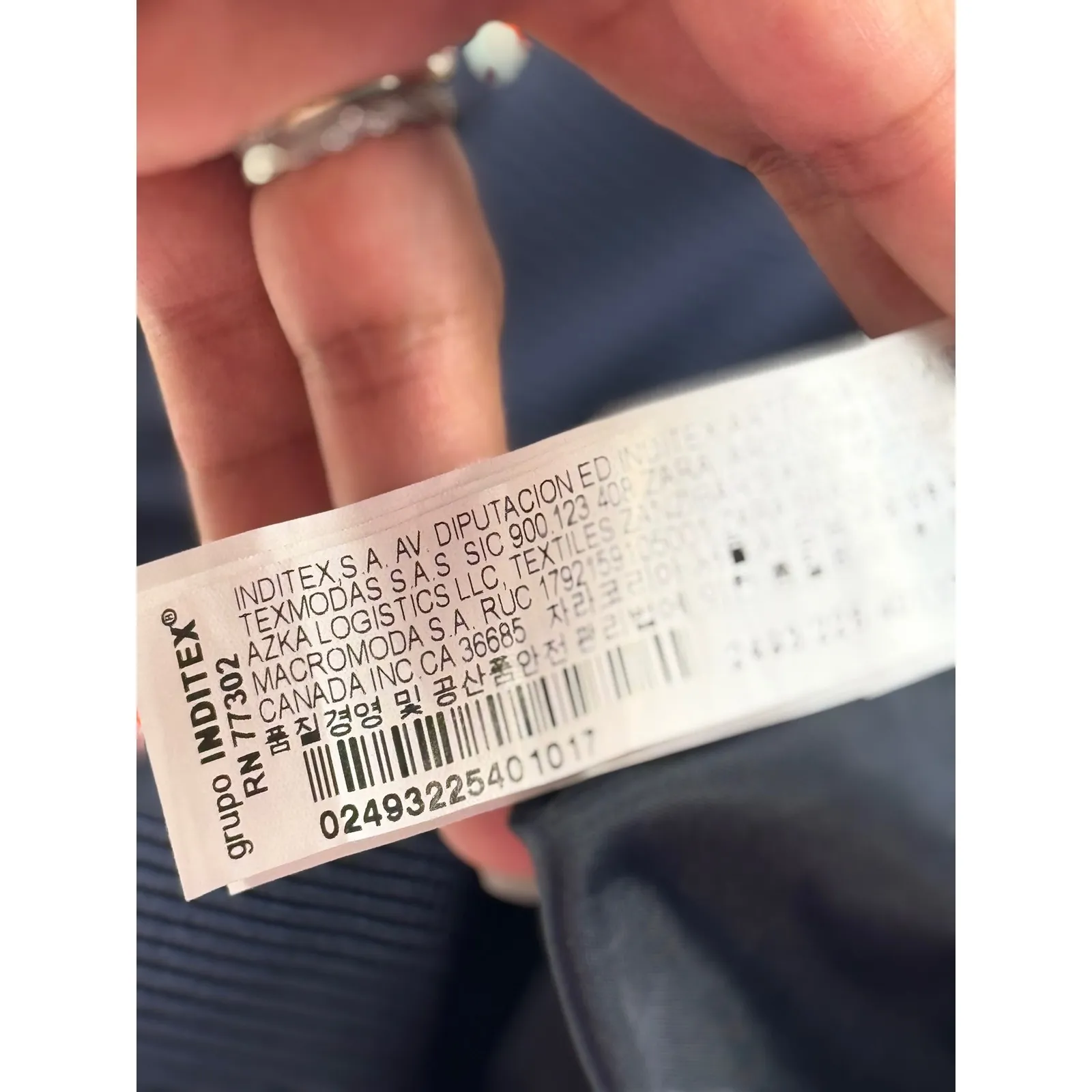 Zara Basic Floral Bomber Jacket Size XS Navy Blue Orange Green‎ Flowers - Image 7