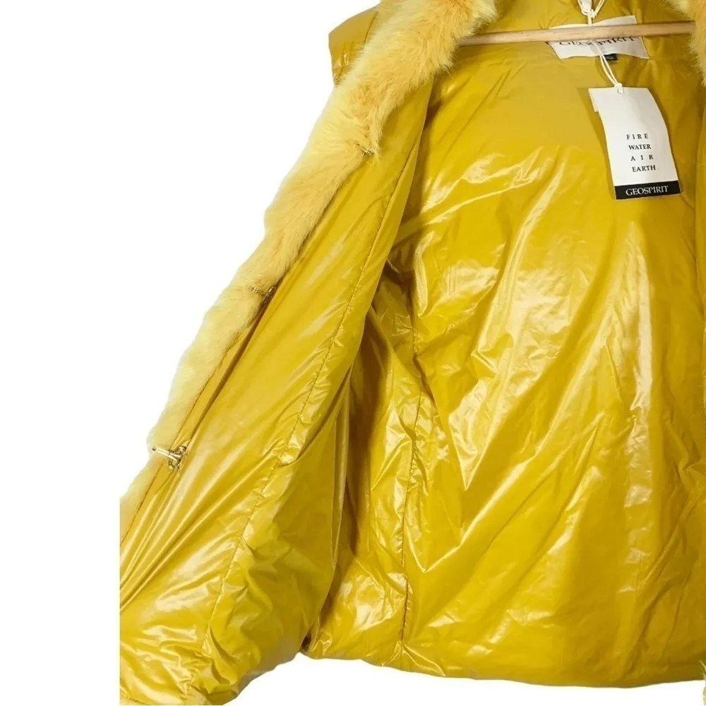 Geospirit Down Puffer Vest Size US 6 NEW Yellow - Image 7