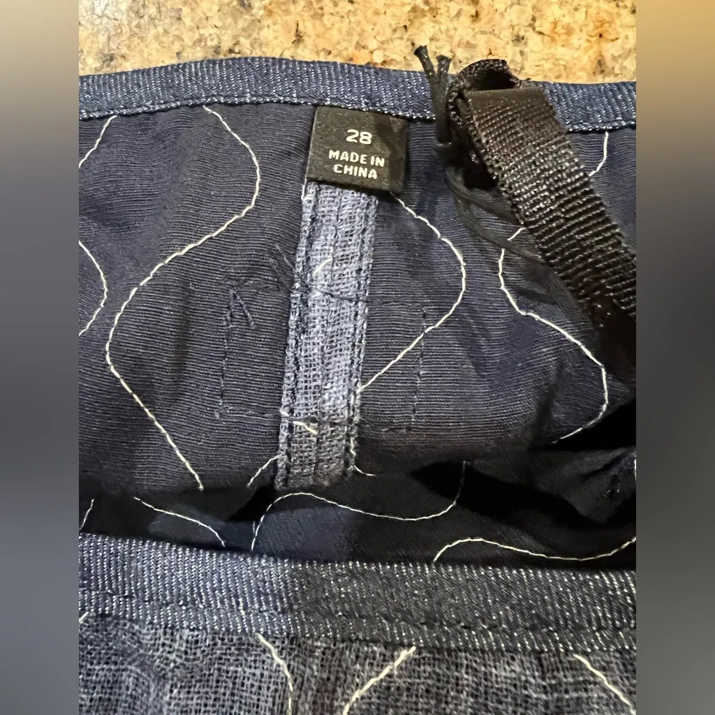 G-Star Quilted short skirt Fabric OLTREMARE LINEN GAUZE color: RAW DENIM Size 28 - Image 7