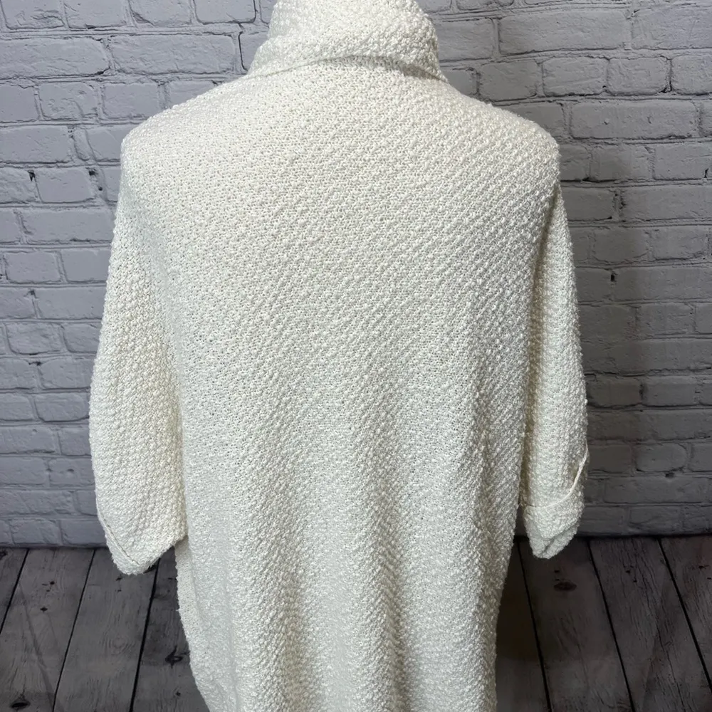 Talula open front cream colored 3/4 sleeve sweater size medium - Image 10