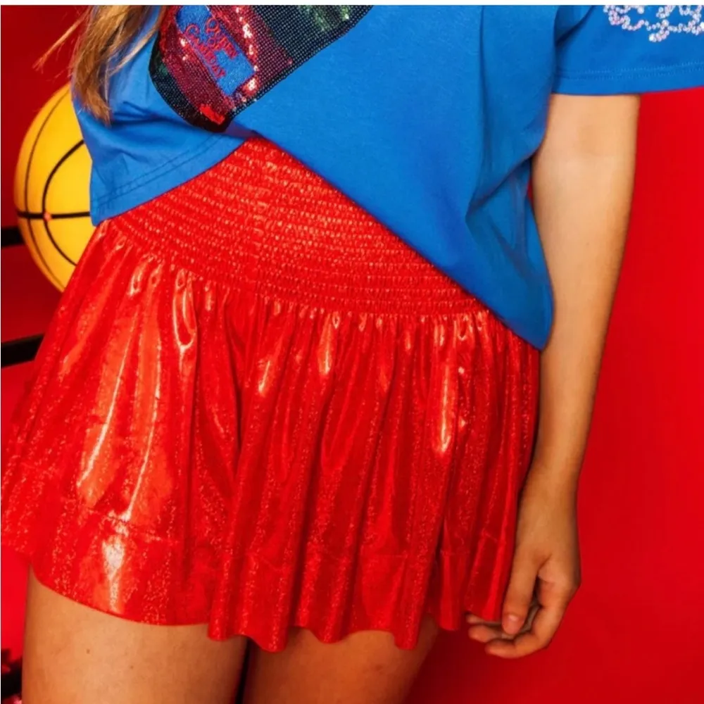 Queen of Sparkles Shiny SWING SHORTS
Red Size XS Red - Image 8