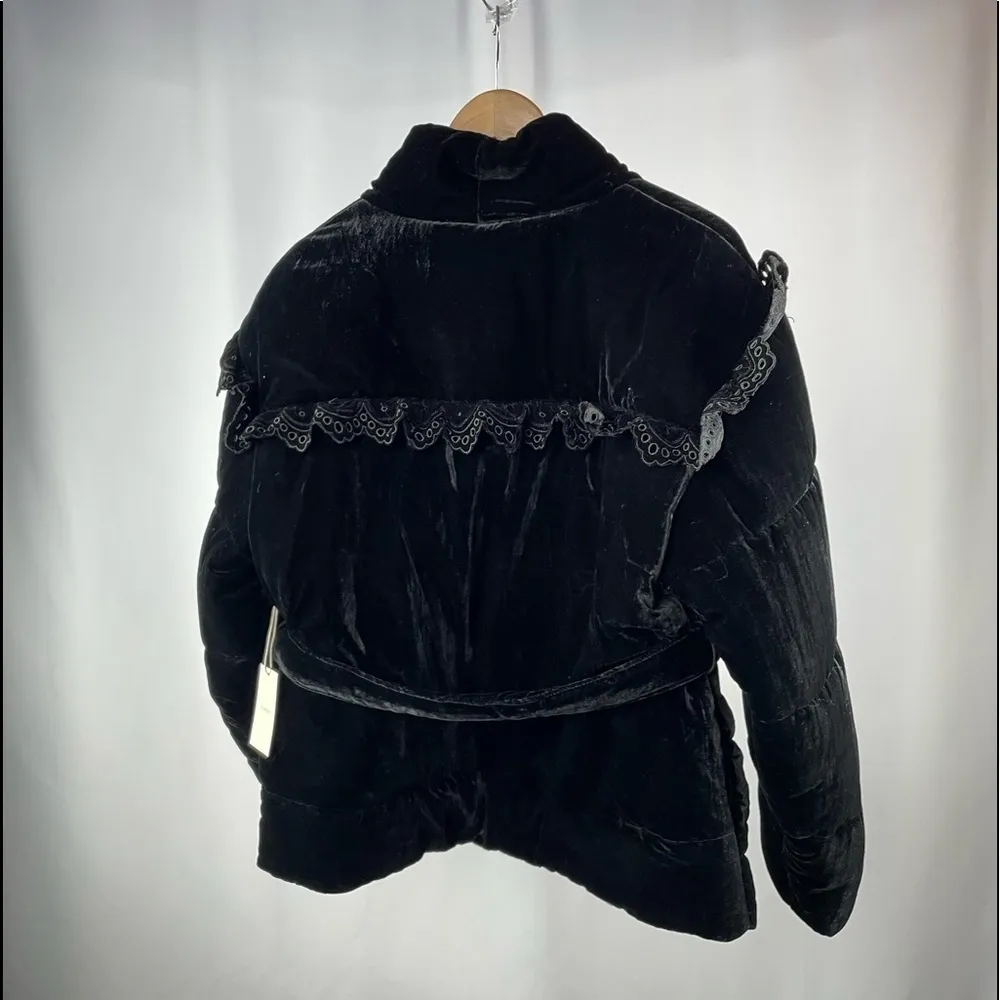 NWT Tularosa Juliet Velvet Puffer Coat‎ in Black Size Medium - Image 9