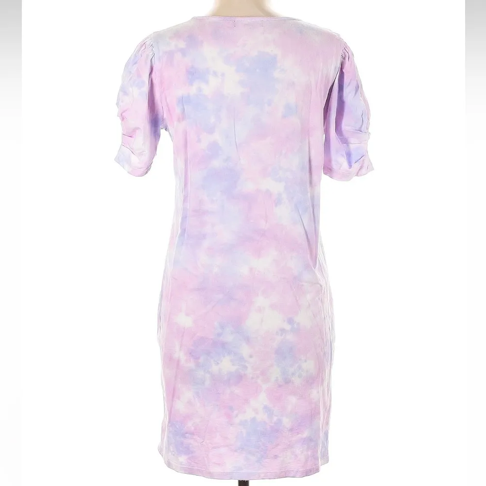Generation Love Tiffany Tie Dye V-Neck Mini Dress Lilac Women's Size Large L - Image 2