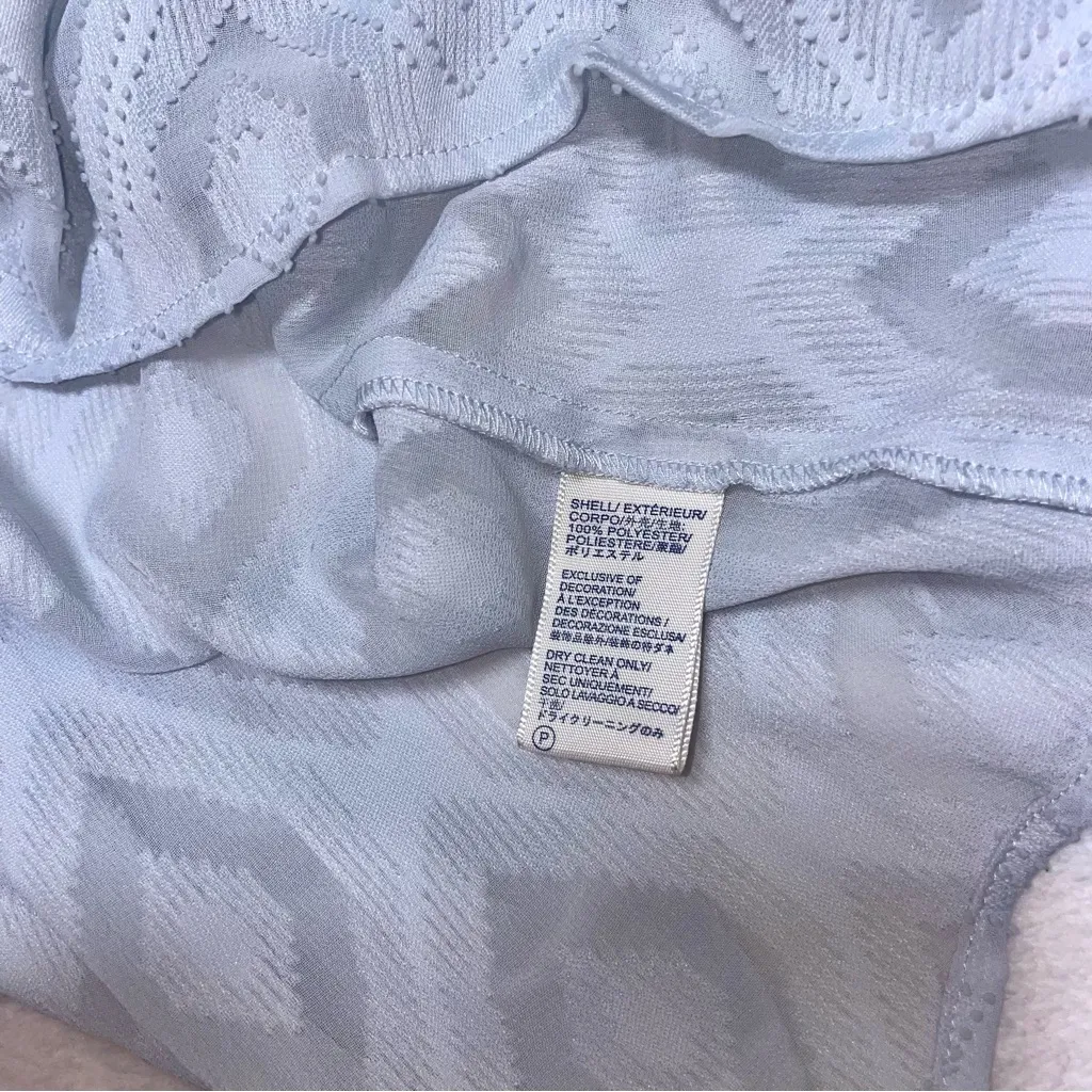 Rebecca Minkoff Geo Print Off the Shoulder Atmosphere Top in Light Blue size S - Image 7