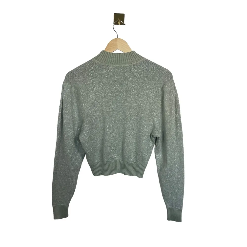 NWOT Free People Starry Night Shimmer Sweater in Mint Green Size XS - Image 11