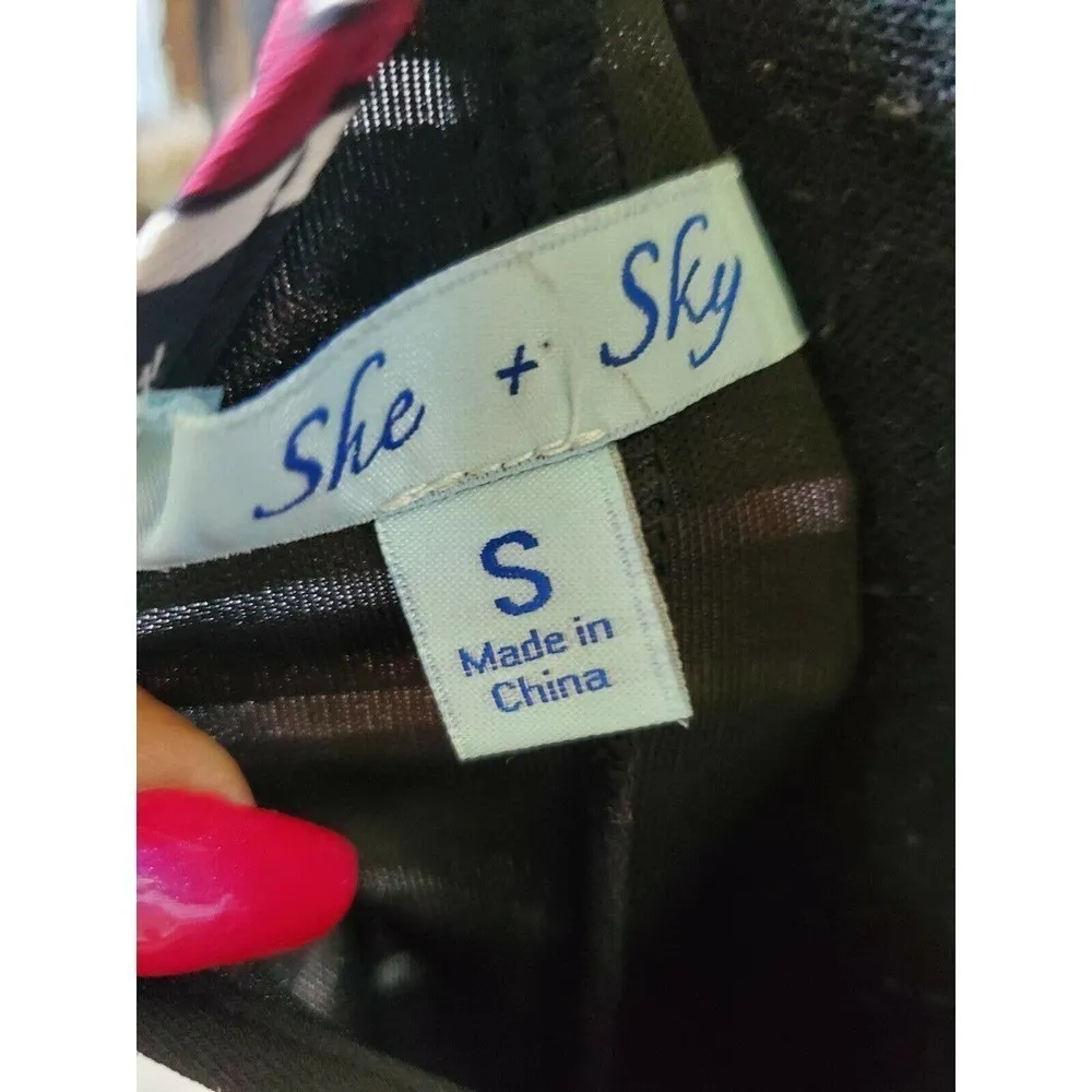 She + Sky Maxi Dress Size Small Black - Image 9