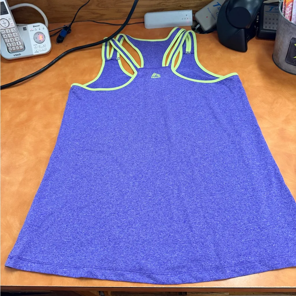 RBX Women's Purple and Neon Tank Top Size M - Image 2