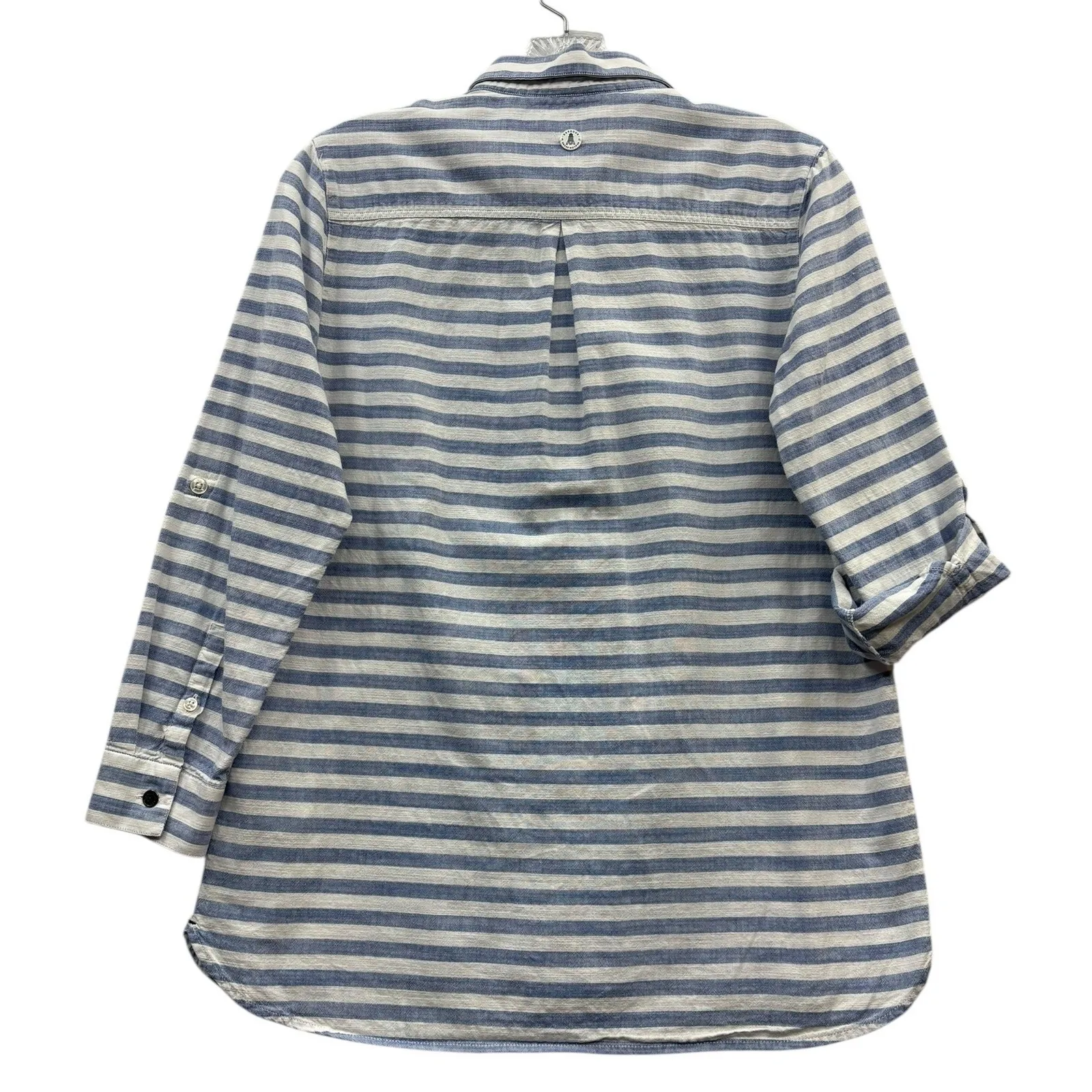 Barbour Women's Craster Striped Cotton Button Front Shirt Coastal Nautical M - Image 2
