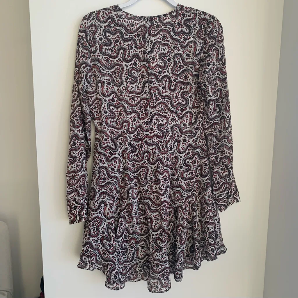 A.L.C. Multicolor Randi Floral Silk Calico Prairie Paisley Mini Casual Dress - Image 3