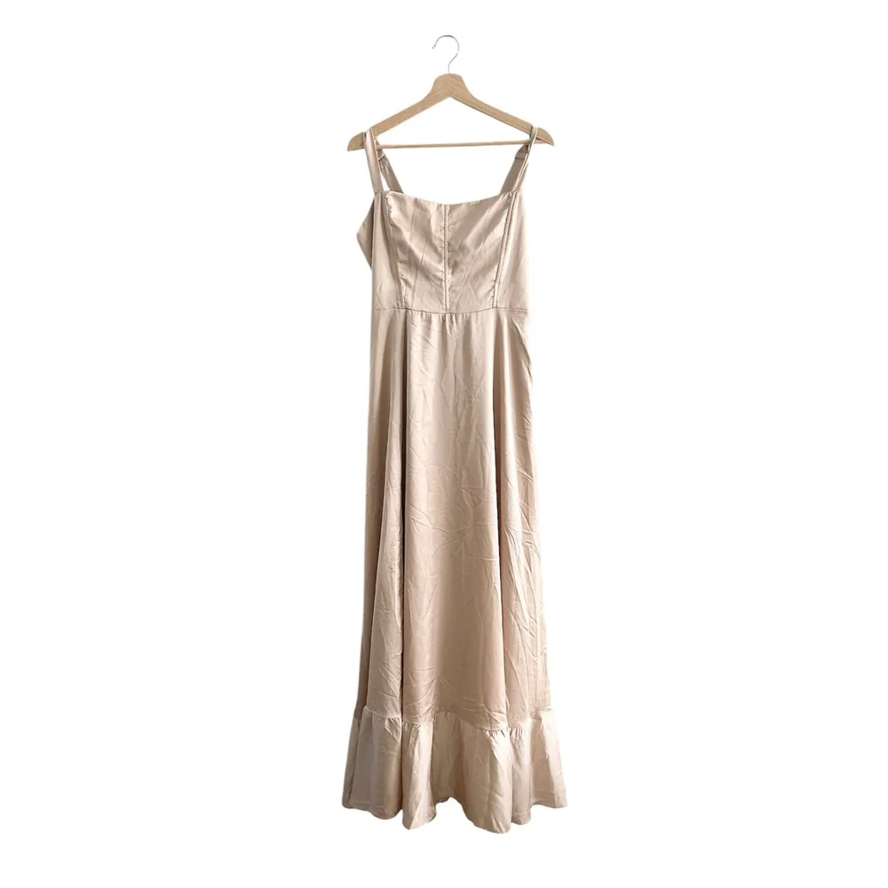 Show Me Your Mumu Clarissa Corset Dress in Champagne Luxe Satin XL NWT - Image 6