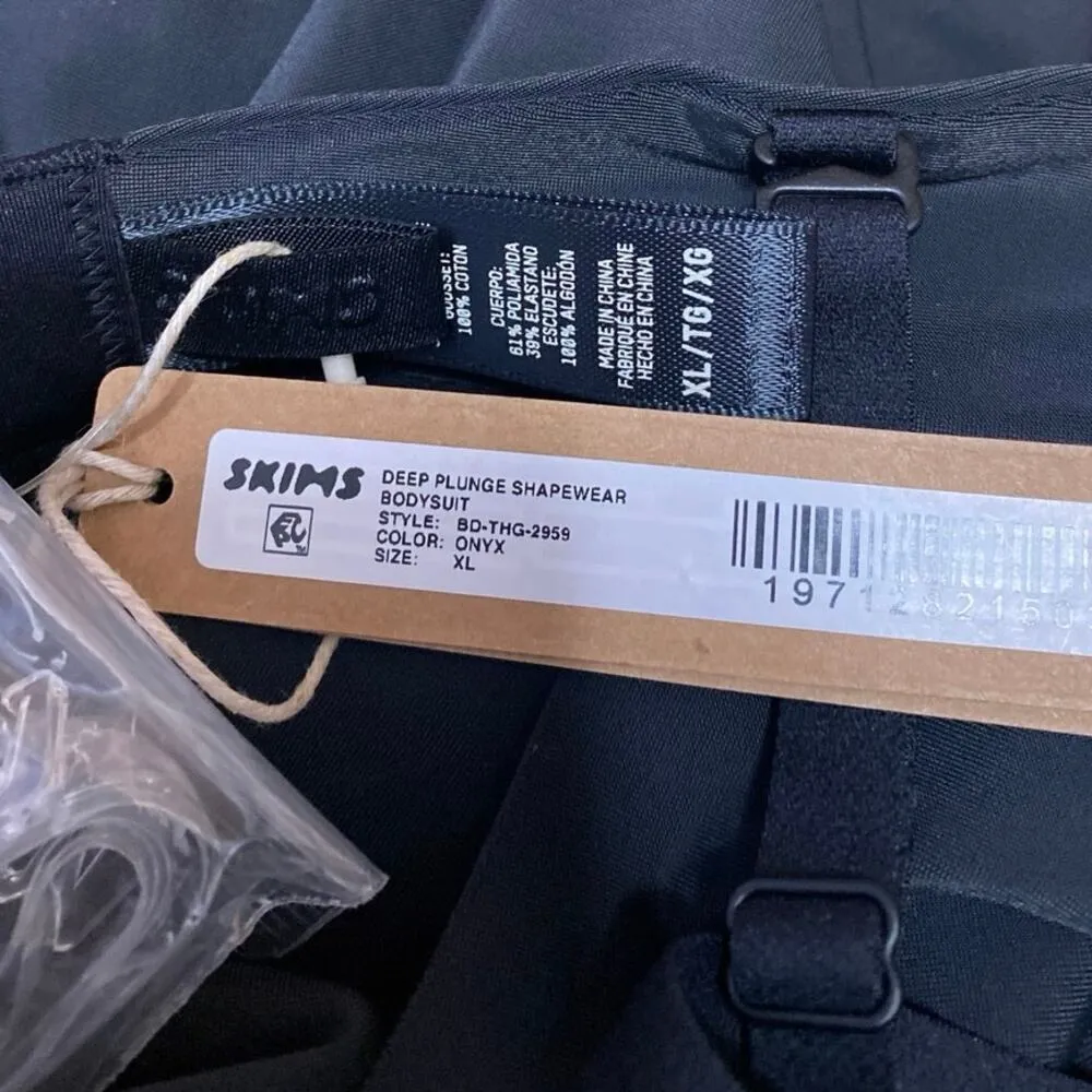 NEW Skims Deep Plunge Black Sleeveless Cami Shapewear Bodysuit Tank Top Size XL - Image 4