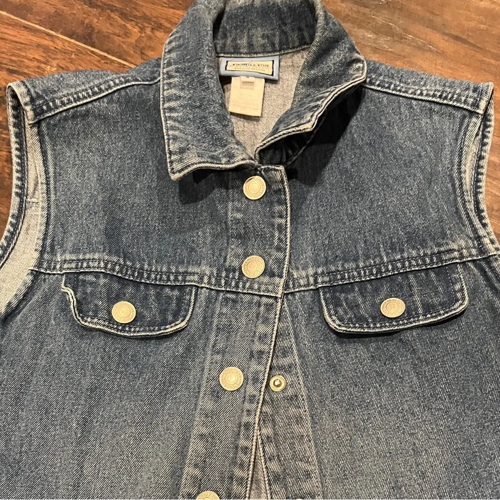 90s Pendleton South Western Country Denim Vest Sz Small - Image 3