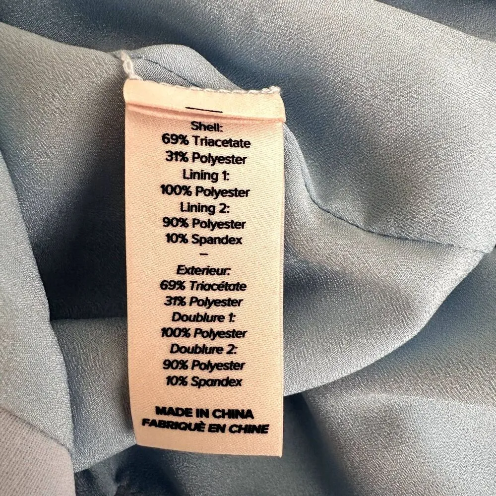 NEW Cinq a Sept Adela Tie-Back Trumpet Midi Dress in Light Blue - Image 10