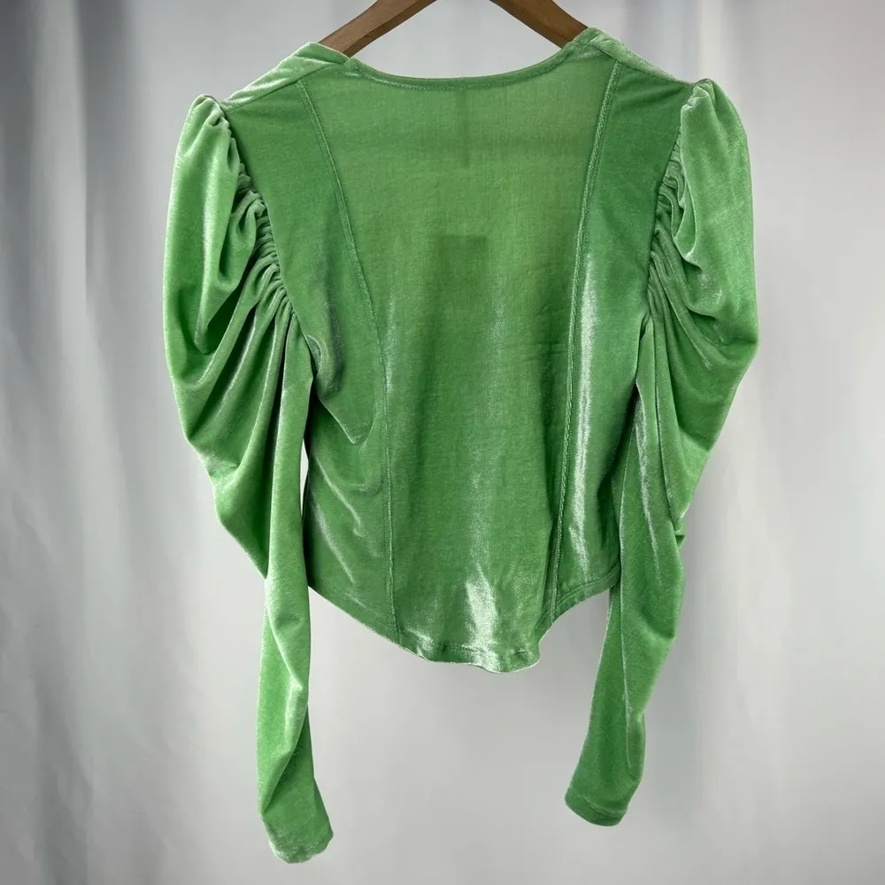 NWT Free People X REVOLVE Hold Me Velvet Top in‎ Sage Brush Size Extra Small - Image 5