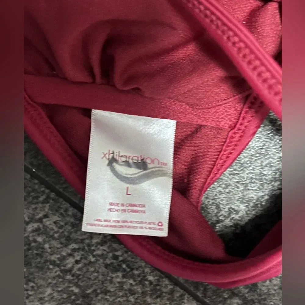 Xhilration Maroon High Neck Bikini Top - Image 5