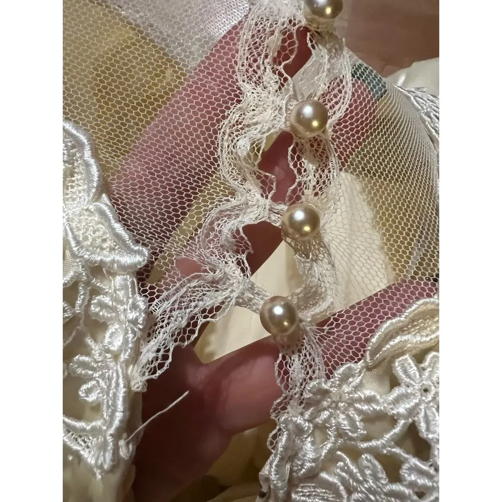 80s Jessica McClintock Wedding Dress Cinderella Cottagecore Victorian Style NWT - Image 14