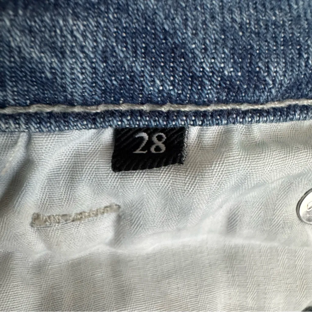 7 For All Mankind Luxe Vintage The Ultra High Rise Slim kick Jeans Size 28 - Image 8