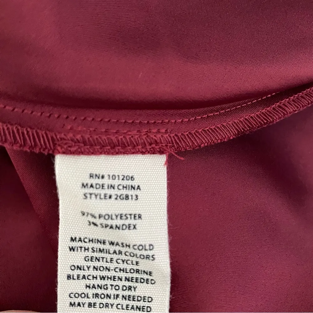 Soft Surroundings NWTs Solange Satin Dress Cabernet Wine Burgundy size 12 - Image 13