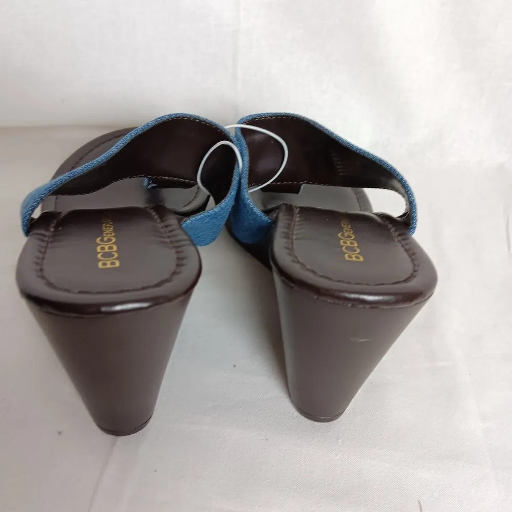 BCBGeneration Dominique Women's Wedge Thong Sandal Size 8 - Image 4
