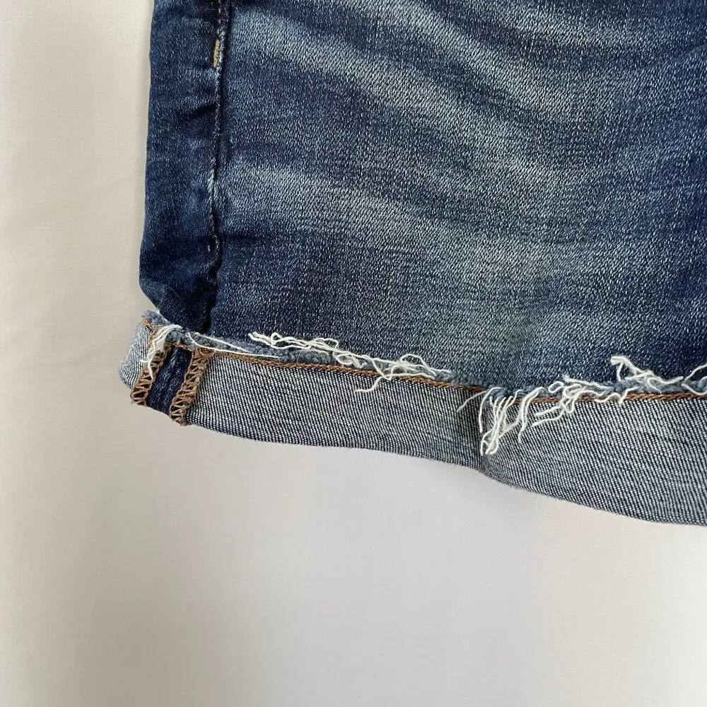 American Eagle Super Stretch Midi Denim Shorts Size 6 casual summer pants blue - Image 3