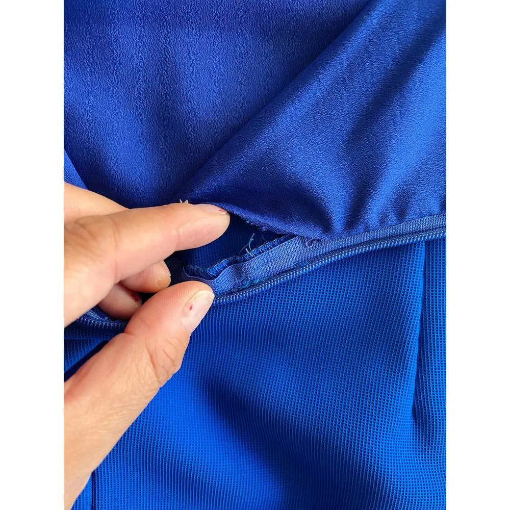 Blue Cocktail Dress Cobalt Sleeveless Laser Cutouts A - Image 3