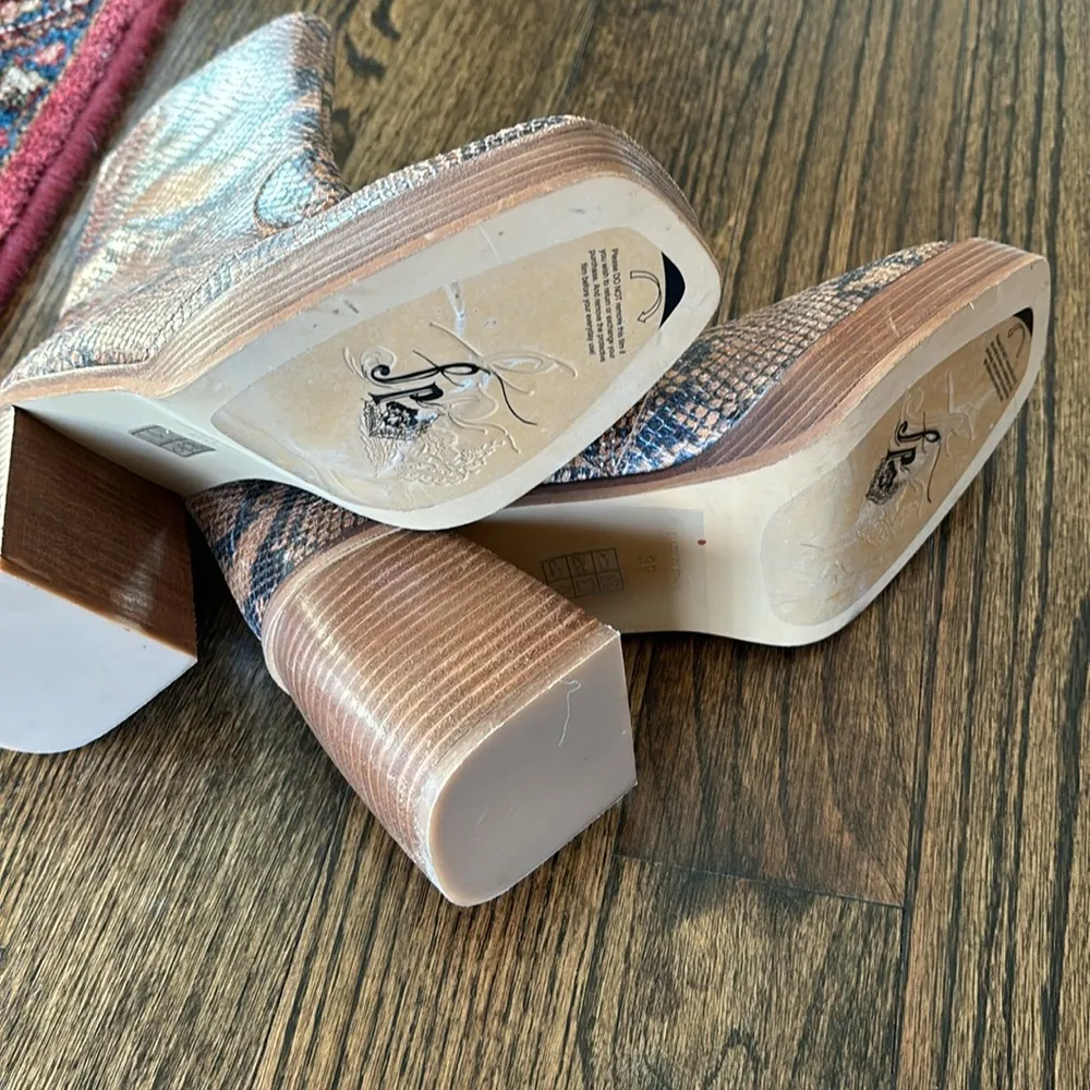 Free People Ruby Shine Platform Boot in Brown Snake - Image 5