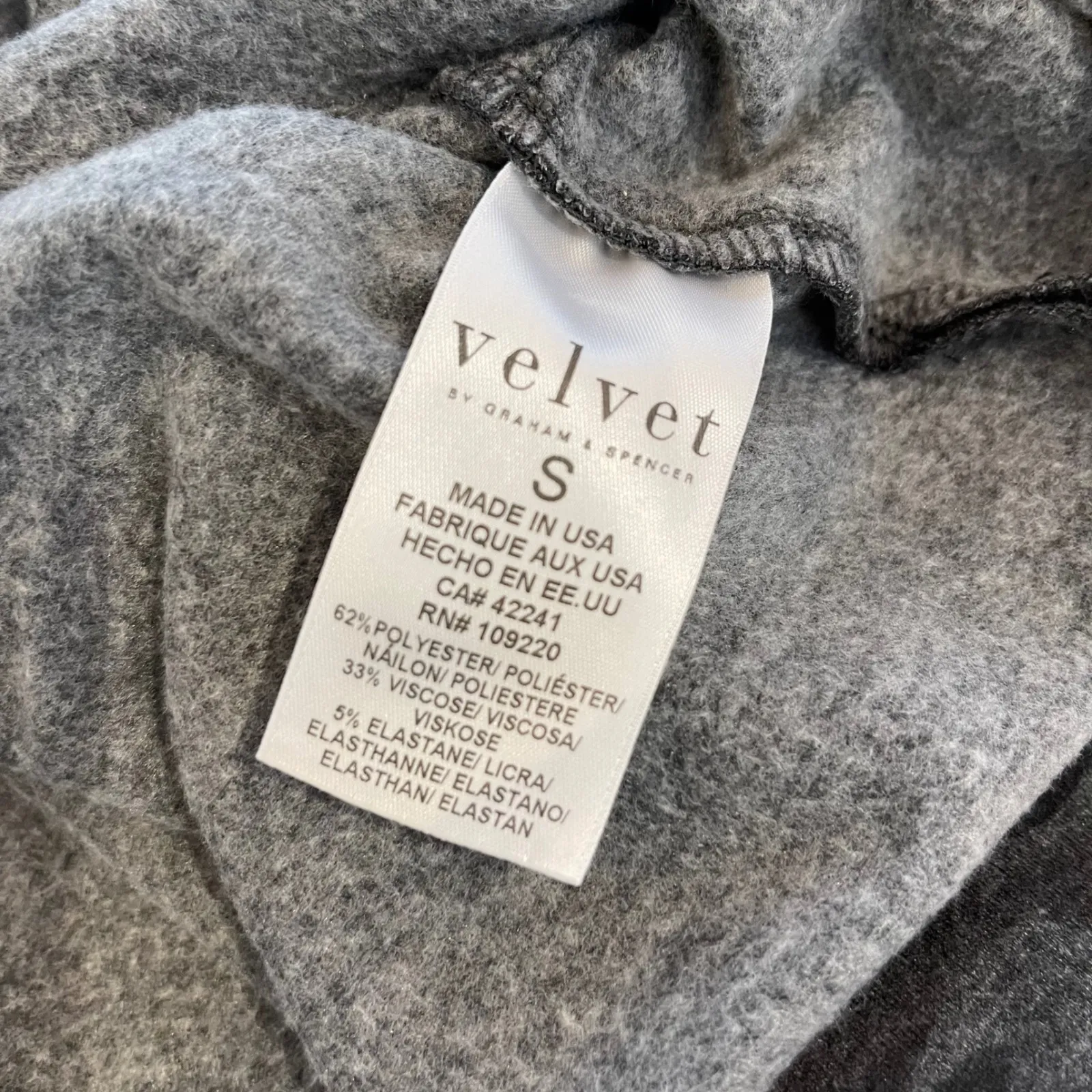 Velvet by Graham & Spencer Camo‎ Print Long Sleeve Fleece Dress Women's Small Gray - Image 8