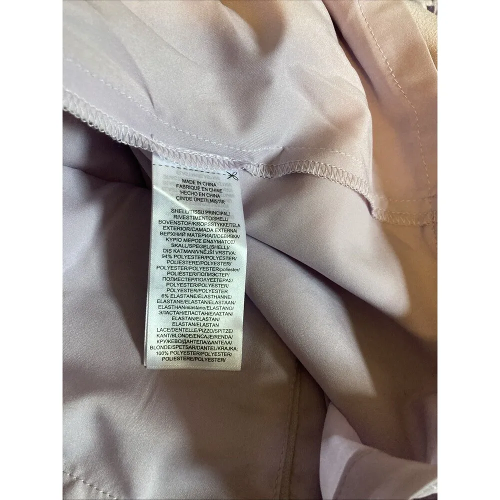 Ralph Lauren Light Purple Floral Lace 3/4 Sleeve Stretch Sheath Dress Size 12 - Image 7