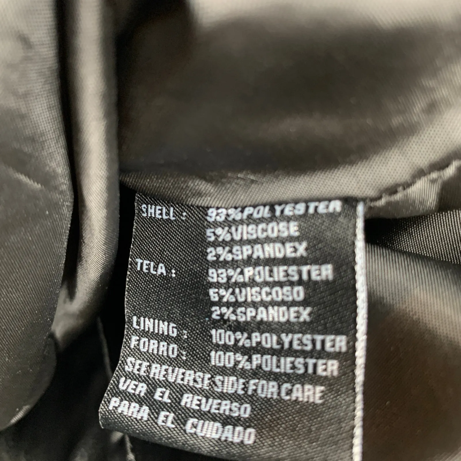 Black Double Breasted Pea Coat Sz XL - Image 8