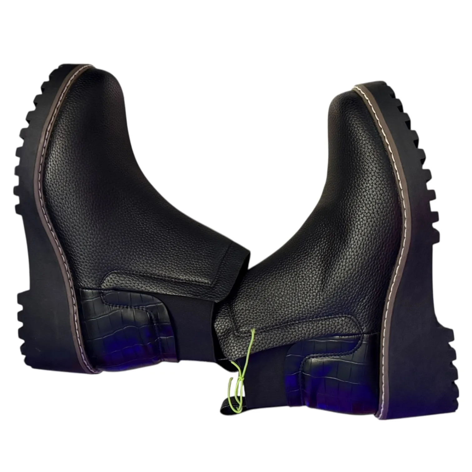 Rampage Sacha Black Ankle Wedge Boots Size 10 - Image 7