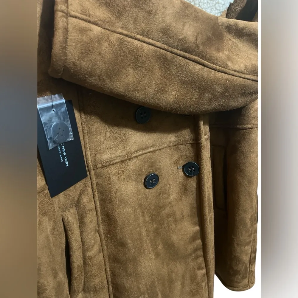 NWT Marc New York by  Jacket Faux Fur Brown Shearling sz XXL - Image 7