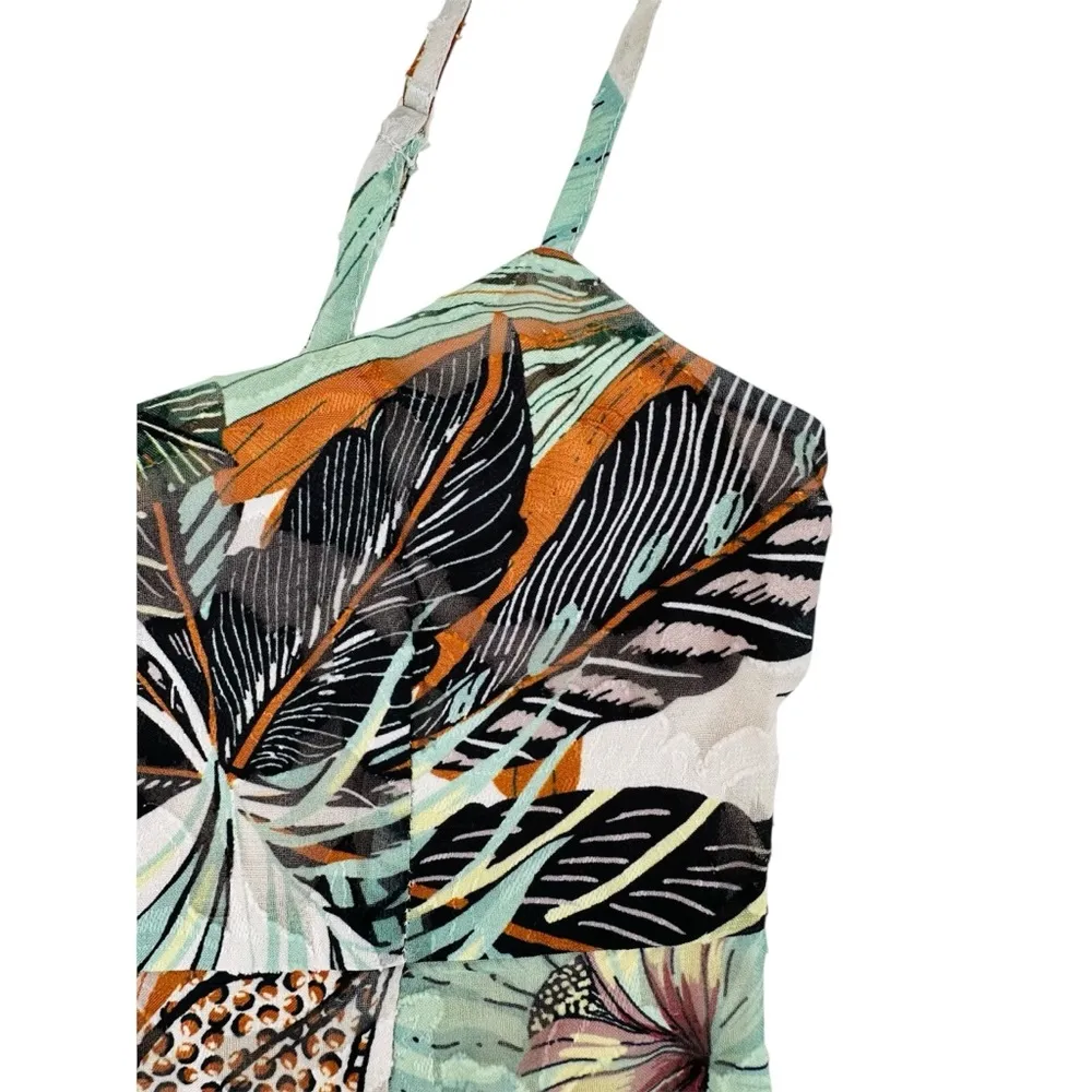 Super Natural by Secret Mission Tropical Paradise Sandra Crop Top NWT Small - Image 3