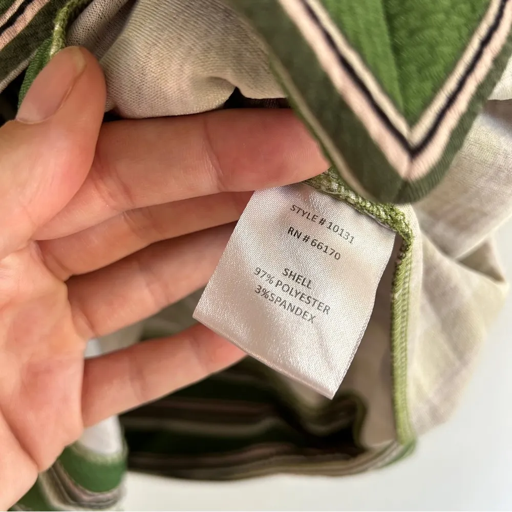 Hutch Green Striped Sleeveless Mini Dress Size Large Casual - Image 3