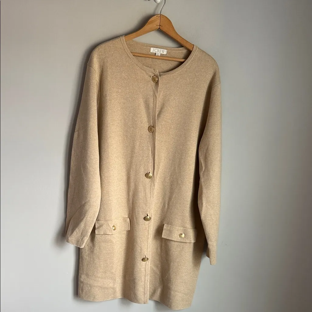 J.Crew Long Giselle Sweater Blazer Large - Image 3