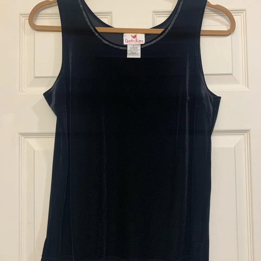 Quaker Factory Formal Cardigan & Tank Black Velveteen 2 Pc 1x Set. 2158 - Image 5